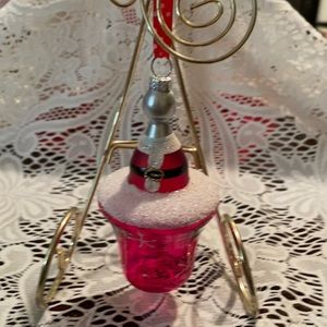 Glass pink/white Ornament!